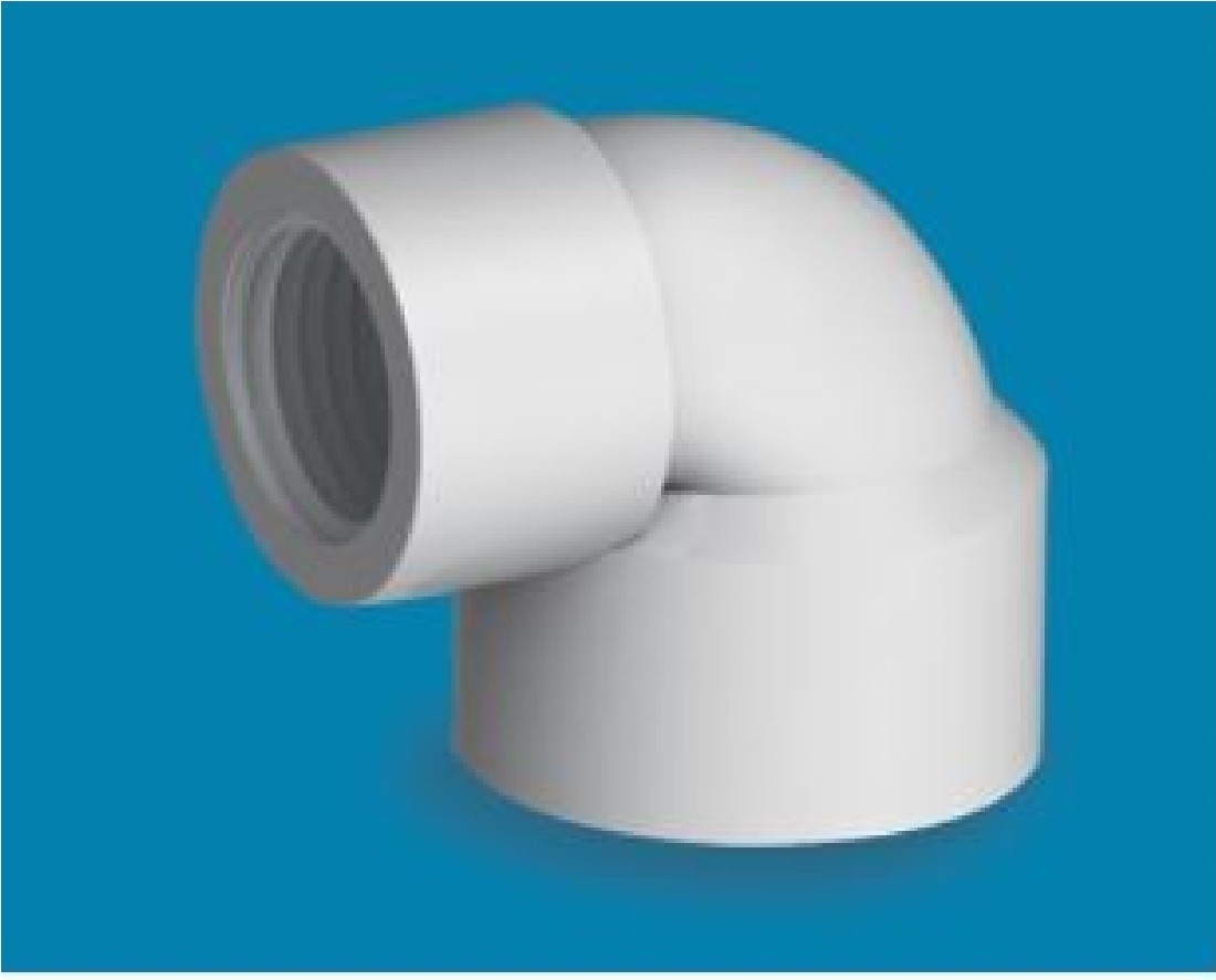 RFL UPVC Thread R. Elbow 1.5'' X 1'' White
