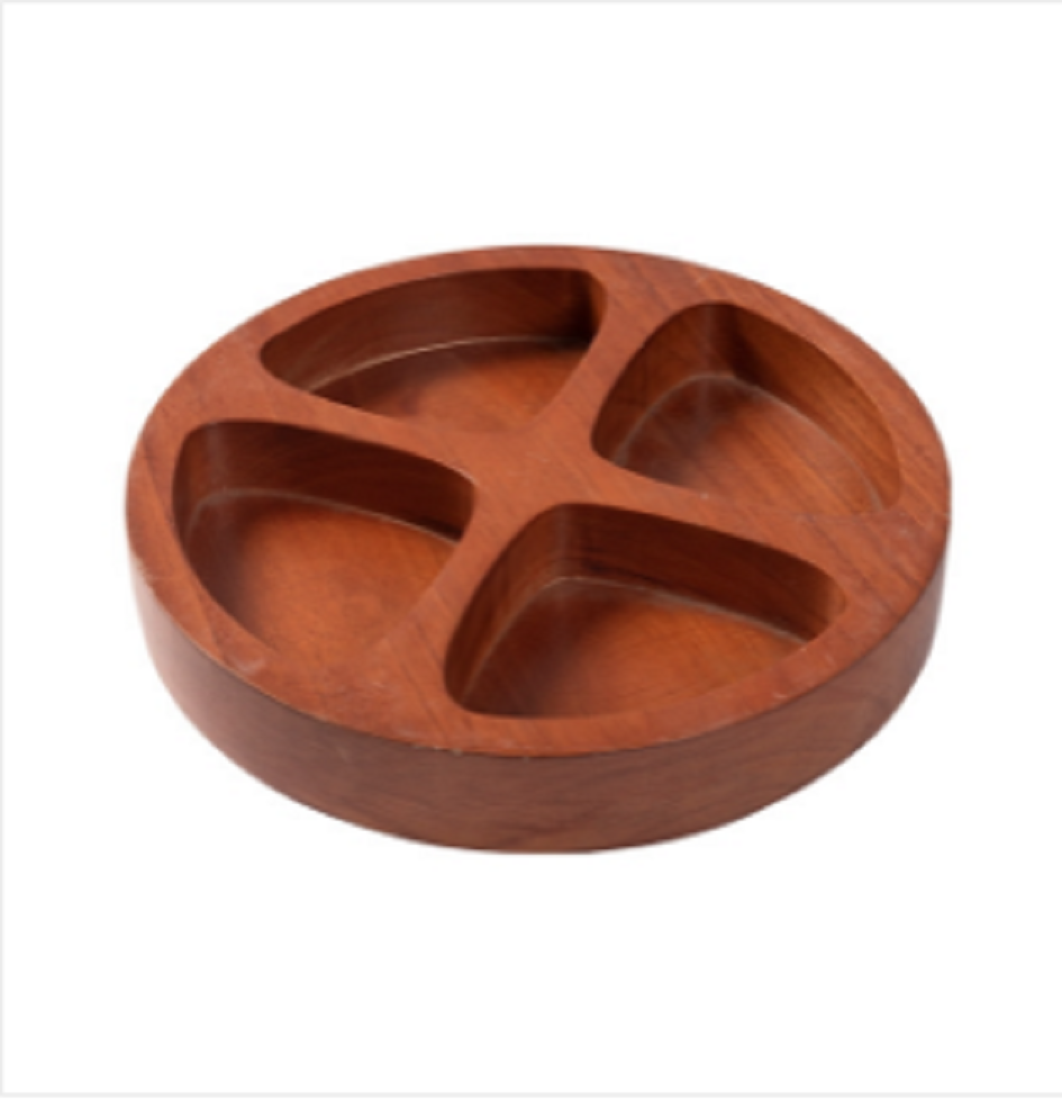 Wooden Round Shape Spice Tray 23cm